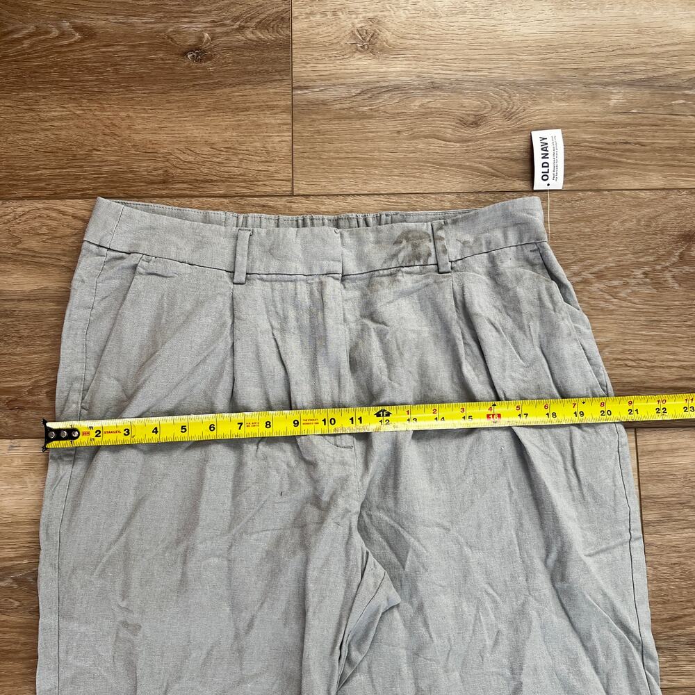 OLD NAVY Women's Extra High-Waisted Linen-Blend Taylor Wide-Leg Pants Size L - Picture 8 of 15